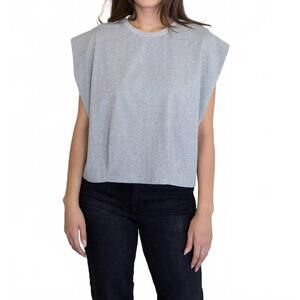 NEW THINGS BETWEEN tate muscle tee in heather grey
